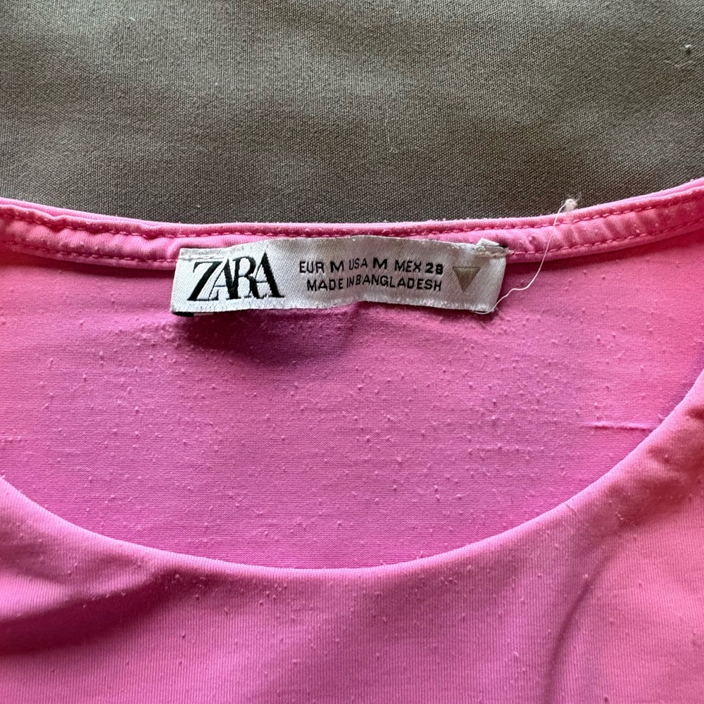 Zara Vibrant Pink Crop Top - Picture 3 of 3
